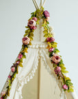 Peony Floral Garland - Boho Charm for Kids' Teepees & Home Decor by Minicamp at brixbailey.com