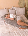 MINICAMP Leopard Lumbar Pillow - 100% Natural Linen & Stylish Decor by Minicamp at brixbailey.com