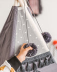 MINICAMP Grey Kids Teepee with Handmade Pompoms - Boho Play Tent for Reading & Fun by Minicamp at brixbailey.com