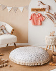 MINICAMP Large Kids Floor Cushion with Tassels - Forest Animal Print - Cozy & Safe Playroom Essential by Minicamp at brixbailey.com