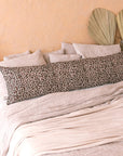 MINICAMP Leopard Lumbar Pillow - 100% Natural Linen, Stylish & Comfortable Home Decor by Minicamp at brixbailey.com