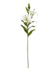 White Lily Artificial Flower Stem