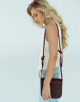 Brown Crossbody Shoulder Bag with Adjustable Strap