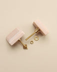 Mila Blush Stone Rectangle Drawer Knobs
