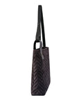 Herringbone Shopper Bag with Leather Details – Handmade in Latvia by RR at brixbailey.com