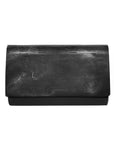 Small Glossy Wood and Leather Clutch