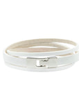 Stylish Double Wrap Leather Bracelet with Silver T-bar Clasp by RR at brixbailey.com