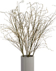 White willow spray with lifelike catkins, 112cm tall, pure white plastic stems for elegant winter home decor by sostter at brixbailey.com