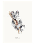 Personalised Watercolour Koala Bear Wall Print