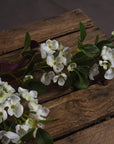 White mock orange flower spray with hyper-realistic petals and leaves, perfect for home decor. by sostter at brixbailey.com