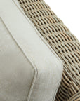 Three Seater Outdoor Sofa in Wicker and Acacia Wood