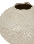 Textured White Ceramic Vase for Modern Homes