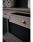 Four Drawer Console Table in Distressed Grey Finish