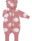 Eared Jumpsuit for Babies and Kids - Pink Suns