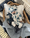 Eared Jumpsuit for Babies and Kids - Ecru Suns