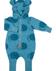 Eared Jumpsuit for Babies and Kids - Blue Suns