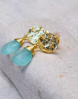 Classic Athena Kate Drop Earrings Aqua Pariba Onyx