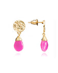 Fuchsia Onyx Drop Earrings