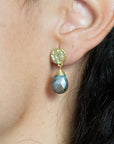 Classic Athena Drop Earrings in Labradorite