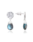 Classic Athena Kate Drop Earrings: Silver Labradorite