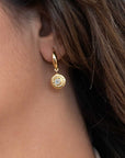 Luna Gemstone Hoops Black Onyx