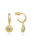 Luna Gemstone Hoops Blue Topaz