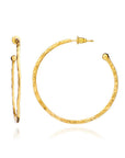 Lydia Large Textured Gold Hoops