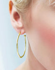 Lydia Large Textured Gold Hoops