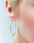 Large Textured Gold Hoops