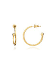 Textured Gold Hoop Earrings