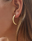 Medusa Gold Snake Hoop Earrings