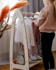 Small White Arched Clothing Rack for Children