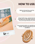 Eco Bath London Cellulite Hand Brush - Effective Cellulite Remover and Massager for Smooth, Toned Skin