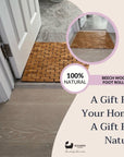 Eco Bath London Bamboo Bath Mat - Roll Up Shower Mat, Anti-Slip and Waterproof Bathroom Spa Shower Mat
