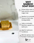 Eco Bath London Bamboo Stripes Rectangle Soap Dish
