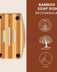 Eco Bath London Bamboo Stripes Rectangle Soap Dish