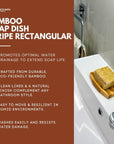 Eco Bath London Bamboo Stripes Rectangle Soap Dish