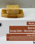 Eco Bath London Bamboo Stripes Rectangle Soap Dish