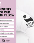 Eco Bath London Bath Pillow - Waterproof Bathtub Pillow for Head & Neck