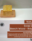 Eco Bath London Beech Wood Ridged Soap Dish