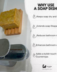 Eco Bath London Beech Wood Ridged Soap Dish
