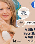 Eco Bath London Donkey’s Milk Soap on a Rope 220g - Luxurious and Eco Friendly Body Wash Bar with Shea Butter