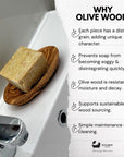 Eco Bath London Olive Wood Boat Shape Soap Dish