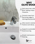 Eco Bath London Olive Wood Leaf Soap Dish