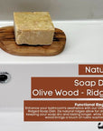 Eco Bath London Olive Wood Ridged Soap Dish