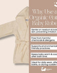 Eco Bath London Organic Cotton Baby Robe - Available in Sizes 0-2 Years and 3-5 Years