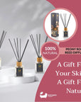 Eco Bath London Peony Reed Diffuser - Beautiful Bouquet of Peonies Fragrance, Intensive, Fresh & Long Lasting Room Diffuser, 100ml (3.38 Fl.Oz)