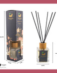 Eco Bath London Peony Reed Diffuser - Beautiful Bouquet of Peonies Fragrance, Intensive, Fresh & Long Lasting Room Diffuser, 100ml (3.38 Fl.Oz)