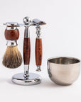 Eco Bath London Rose Wood Shaving Set