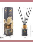 Eco Bath London White Musk Reed Diffuser - Fresh and Sweet Fruits Scented Room Diffuser with Lemon, Mandarin, Green Pear, and Bergamot, 100ml (3.38 Fl.Oz)